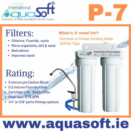 Aquasoft® P-7 Twin Chlorine & Fluoride Filter System